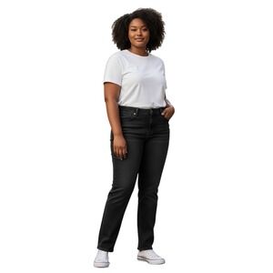 Soft Surroundings Stretch Jeans Women's Size L‎ Pull On Jeggings Denim Black